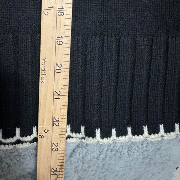 Gap Black & White Turtleneck Sweater Scallop Hem Trim Size XL - Picture 4 of 8